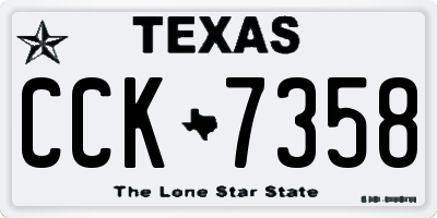 TX license plate CCK7358