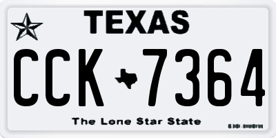 TX license plate CCK7364