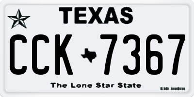 TX license plate CCK7367