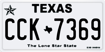 TX license plate CCK7369