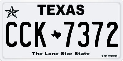TX license plate CCK7372