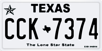 TX license plate CCK7374