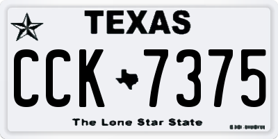 TX license plate CCK7375