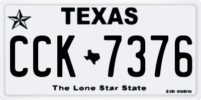 TX license plate CCK7376