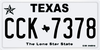 TX license plate CCK7378