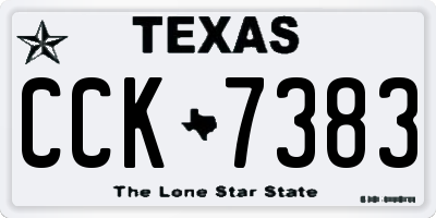 TX license plate CCK7383