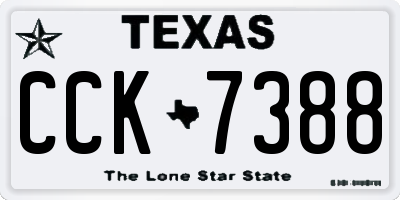 TX license plate CCK7388