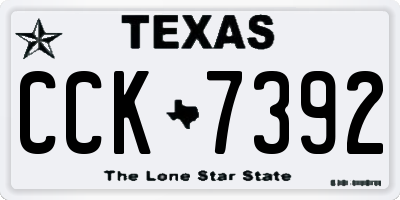 TX license plate CCK7392