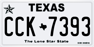 TX license plate CCK7393