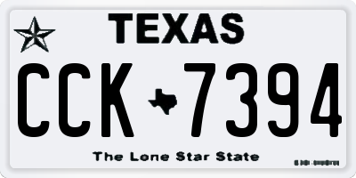 TX license plate CCK7394