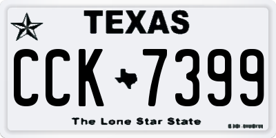 TX license plate CCK7399