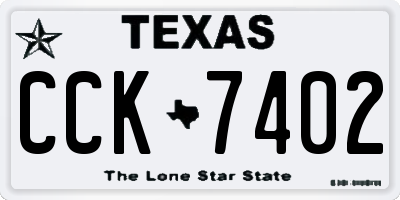 TX license plate CCK7402
