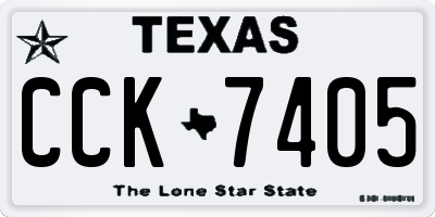 TX license plate CCK7405