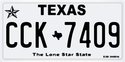 TX license plate CCK7409