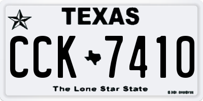 TX license plate CCK7410