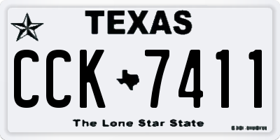 TX license plate CCK7411