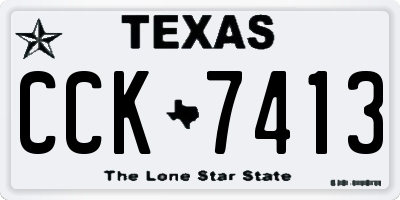 TX license plate CCK7413