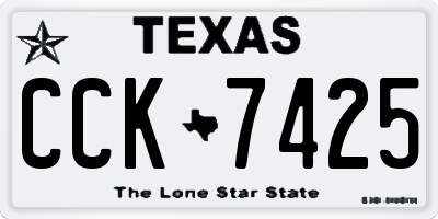 TX license plate CCK7425