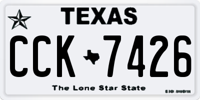 TX license plate CCK7426