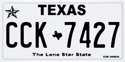 TX license plate CCK7427