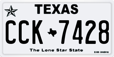 TX license plate CCK7428