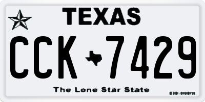 TX license plate CCK7429