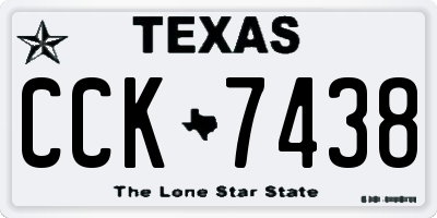 TX license plate CCK7438