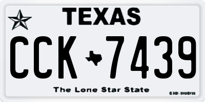 TX license plate CCK7439