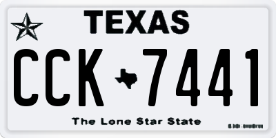 TX license plate CCK7441