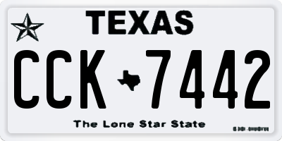 TX license plate CCK7442
