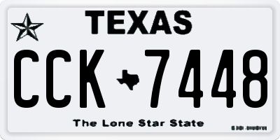 TX license plate CCK7448