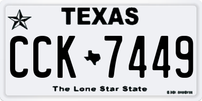 TX license plate CCK7449