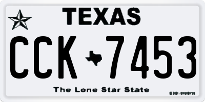 TX license plate CCK7453