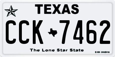 TX license plate CCK7462