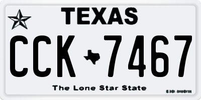TX license plate CCK7467