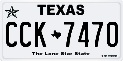 TX license plate CCK7470