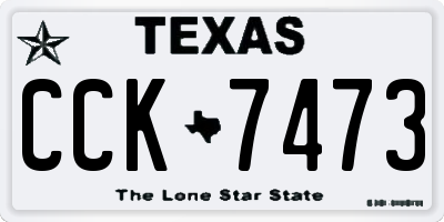 TX license plate CCK7473