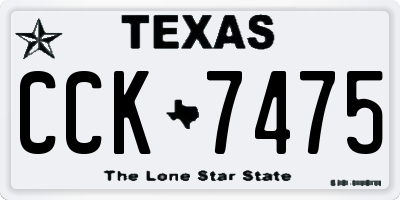 TX license plate CCK7475