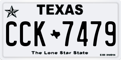 TX license plate CCK7479