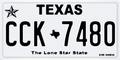 TX license plate CCK7480