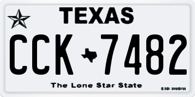 TX license plate CCK7482