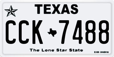 TX license plate CCK7488