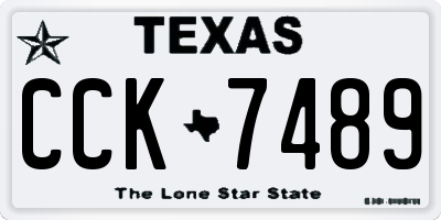 TX license plate CCK7489