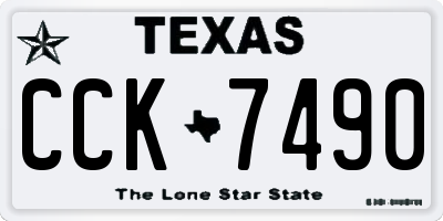 TX license plate CCK7490