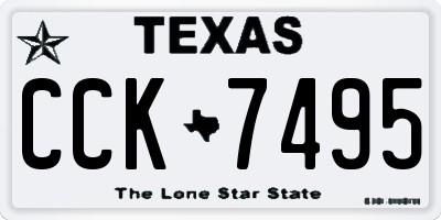 TX license plate CCK7495