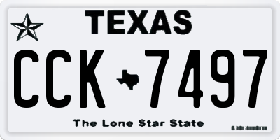 TX license plate CCK7497