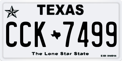 TX license plate CCK7499