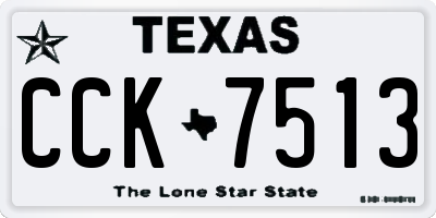 TX license plate CCK7513