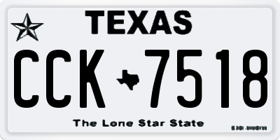 TX license plate CCK7518