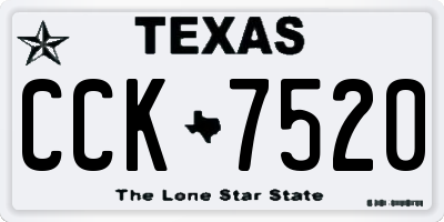 TX license plate CCK7520